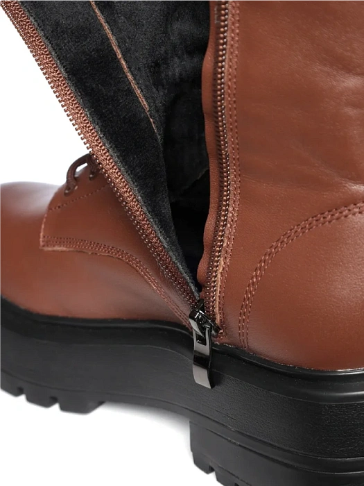 Женские берцы FEDERICA RODARI коричневые, артикул FD12200-WT/8