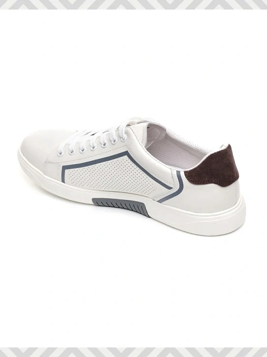 Мужские кеды BRUNO RENZONI  белые, артикул MC084B-1A