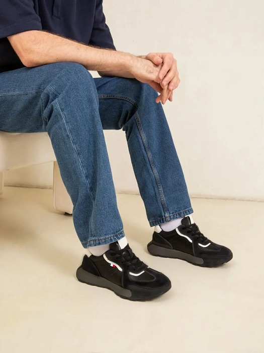 Мужские кроссовки BRUNO RENZONI  черные, артикул ZCA8980T-B9