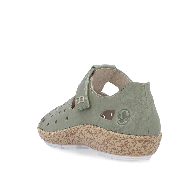 Женские туфли RIEKER зеленые, артикул 44852-52