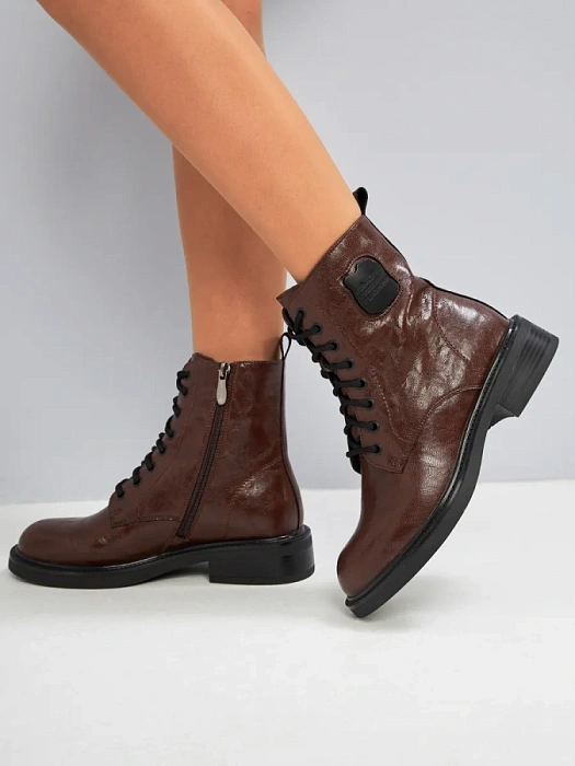 Женские ботинки FEDERICA RODARI коричневые, артикул 17E-ZH732-25W