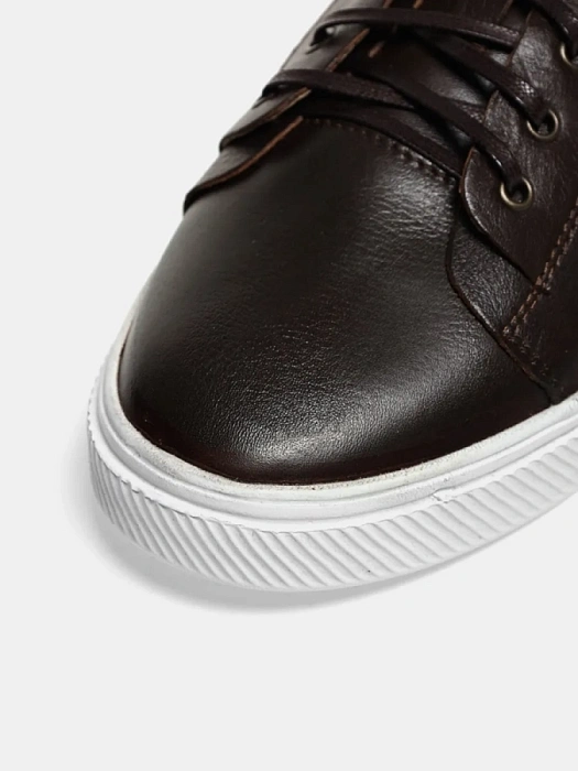 Мужские кеды BRUNO RENZONI  коричневые, артикул 14916666