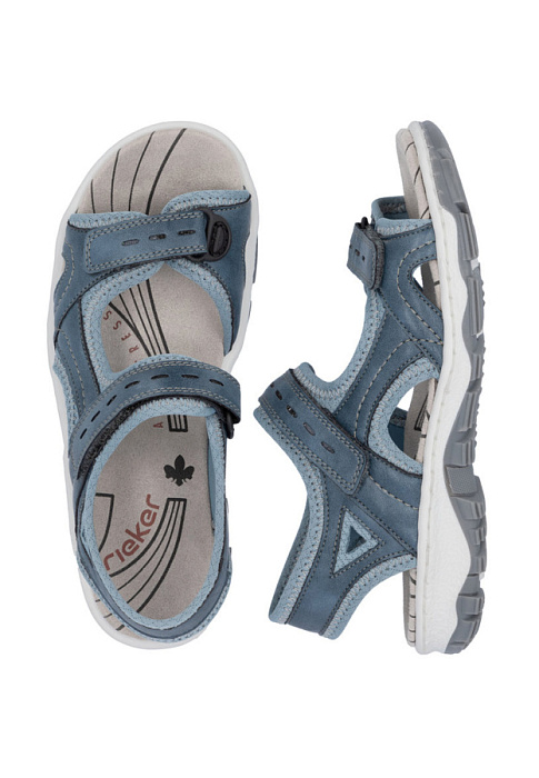 Женские сандалии RIEKER синие, артикул 68866-12