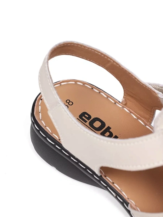 Женские сандалии eObuv бежевые, артикул 52E-LQFR083-1.EO