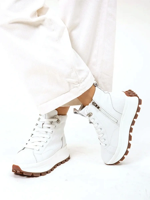 Женские ботинки SOFIA-ALEXANDRA белые, артикул F243-PAK-04-B-Q