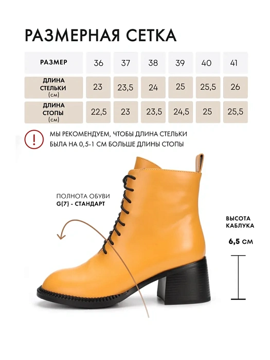 Женские ботинки FEDERICA RODARI ярко-желтые, артикул 7EOB-FH1550-5-890-2