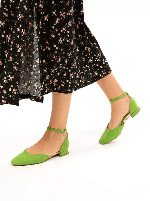 Женские туфли откр. basic MARCO TOZZI зеленые, артикул 2-22117-42-707