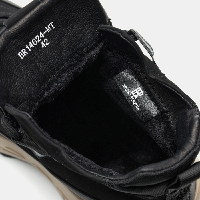 Мужские ботинки basic BRUNO RENZONI  черные, артикул BR14624-MT/10