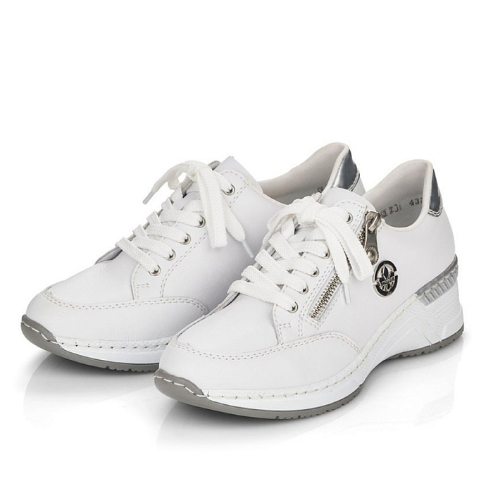 Женские кроссовки RIEKER белые, артикул N4335-80