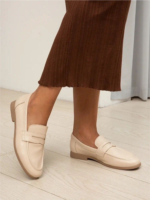 Женские лоферы SOFIA-ALEXANDRA бежевые, артикул SA20428-WB