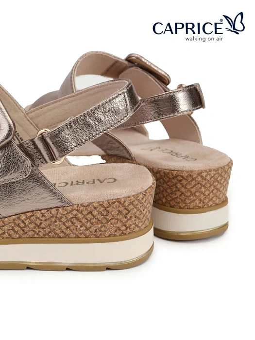 Женские босоножки  CAPRICE золотистые, артикул 9-28753-42-341