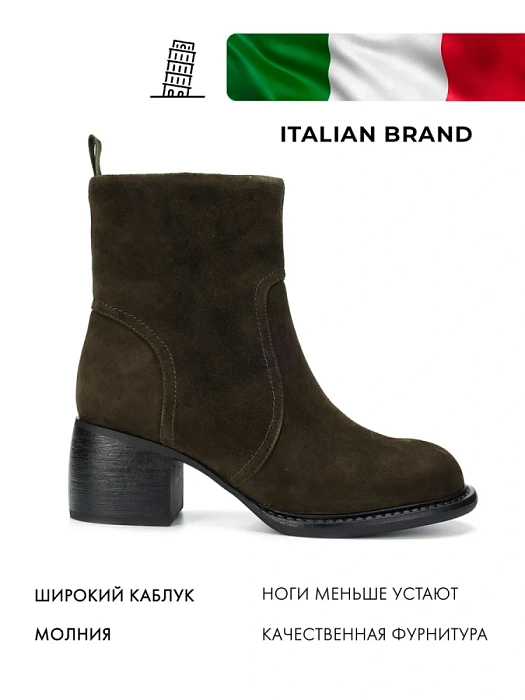 Женские ботильоны FEDERICA RODARI зеленые, артикул 7E-3C520-305