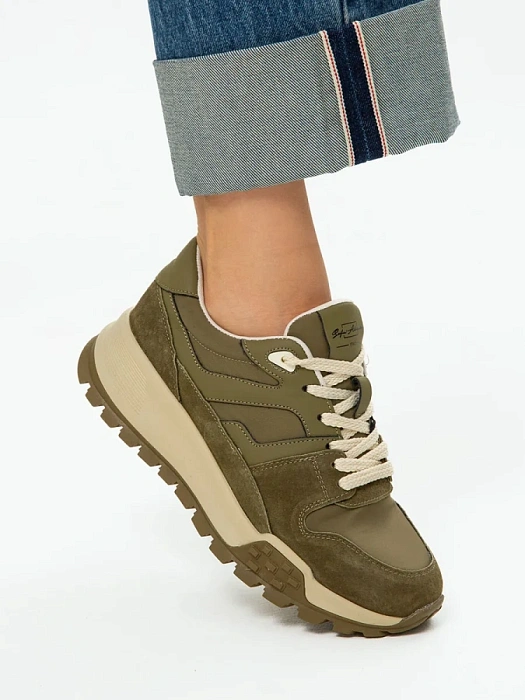 Женские кроссовки SOFIA-ALEXANDRA зеленые, артикул SA18563-WT/8