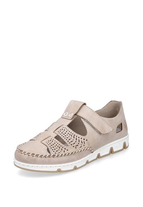 Женские сандалеты basic RIEKER бежевые, артикул 49958-61