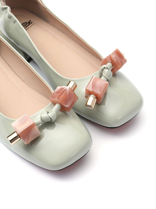 Женские балетки Donna Daniella  оливковые, артикул 2W7-10-106