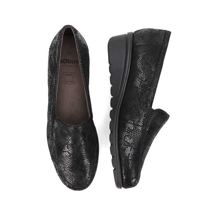 Женские туфли basic eObuv черные, артикул 9-74701-41-010
