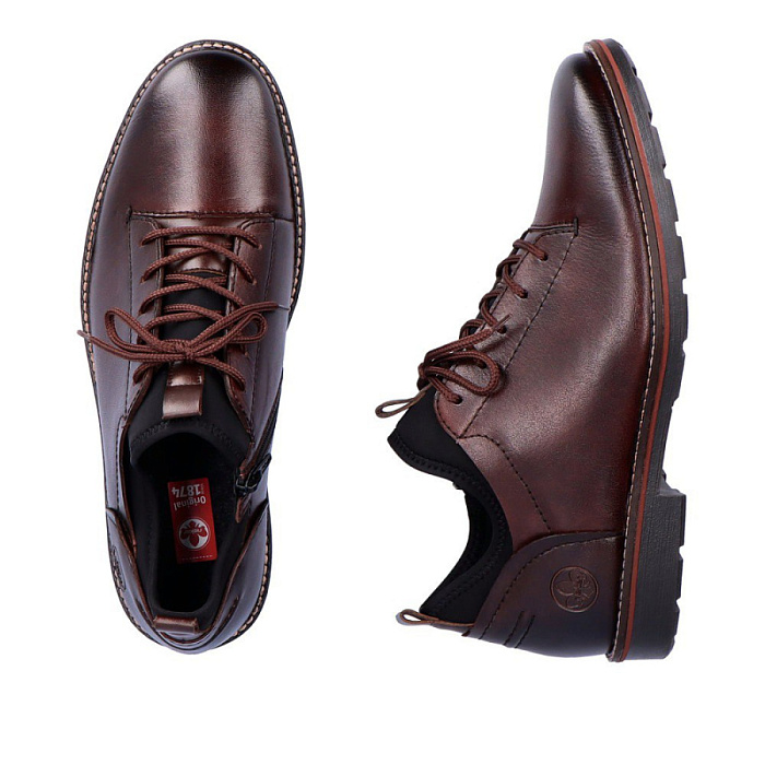 Мужские ботинки basic RIEKER коричневые, артикул 15383-25
