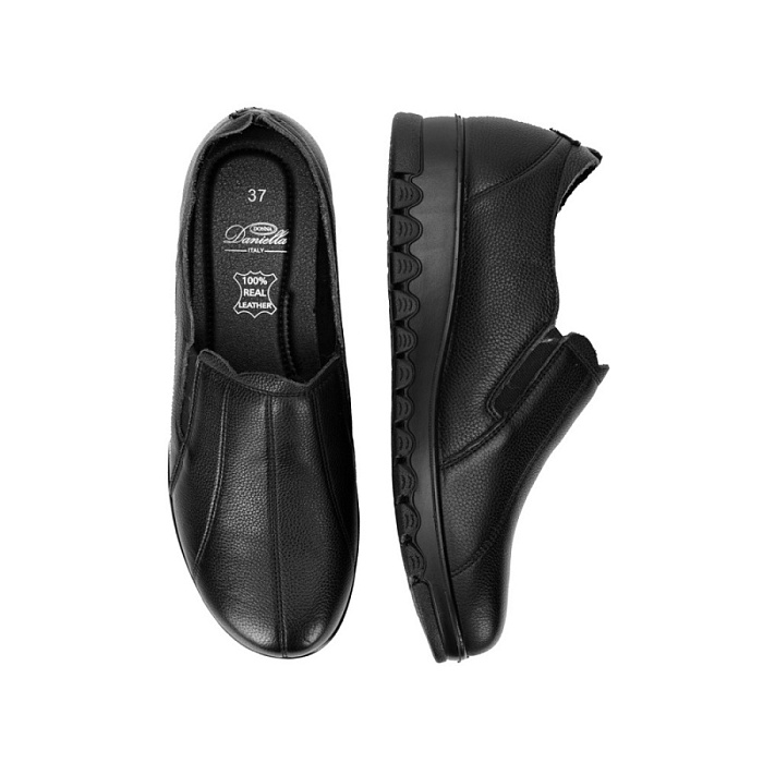 Женские туфли basic Donna Daniella  черные, артикул AC003-080