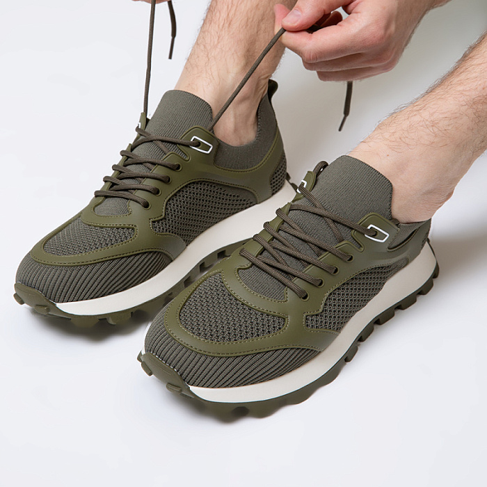 Мужские кроссовки BRUNO RENZONI  зеленые, артикул ZS23136-11